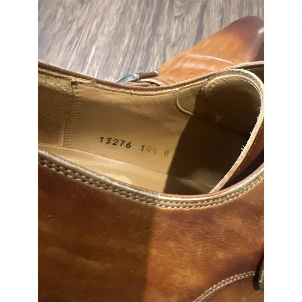 Magnanni Marco Monk Strap Dress Shoes Brown Leather Made Spain Men Size 10.5M